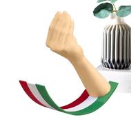 Hand Gesture Statue - Rocking Italian Hand Gesture 3D Printed Ornament with Decorative Function for Desktop, Shelf, Coffee Table, Living Room or Bedroom Centerpiece, Resin Material, Modern Home Décor