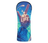 Hand Gesture Two Fingers Up My Life Head Covers for Golf Clubs Pu Leather with Number Tag for Woods and Driver Hybrid 1 Pcs