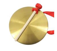 Hand Gong Cymbals Portable， Chinese Copper Brass Gong Cymbals Opera Wind Gongs With Mallet Gold 22-42cm(22cm)