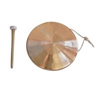 Hand Gong Cymbals Portable， Yellow Brass Hand Gong High Medium Low Pitched Chinese Tiger Multiple Sizes 31-50cm(32cm Alto Tiger gong)