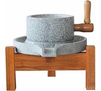 Hand Grain Mill Stone Grinder - Manual Polished Wet/Dry Mill for Cereal, Se, Soy Milk, Herbs & Wheat Berries - Ideal for Home Use & Fresh Grinding