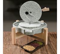 Hand Grain Mill Stone Grinder, Stainless Core Dry/Wet Grinding for Bean Wheat Spice Powder, Perfect for Household Use