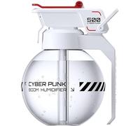 Hand Grenade Aroma Diffuser with Night Light, Hand Grenade Nightlight LED Humidifier Air Diffuser Aroma, 500 ml Hand Grenade Aroma Diffuser for Essential Oils (White)