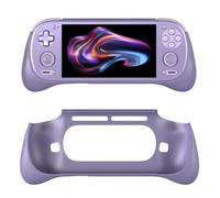 Hand Grip Cover Case for Retroid Pocket 6, Ergonomic Handle Grip Case Protective Cover TPU Shell Protector Stand Holder for RP6 Handheld Gaming Console Accessories (Purple)