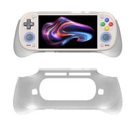 Hand Grip Cover Case for Retroid Pocket 6, Ergonomic Handle Grip Case Protective Cover TPU Shell Protector Stand Holder for RP6 Handheld Gaming Console Accessories (White)