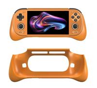 Hand Grip Cover Case for Retroid Pocket 6, Ergonomic Handle Grip Case Protective Cover TPU Shell Protector Stand Holder for RP6 Handheld Gaming Console Accessories (Orange)