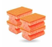 Hand Grip Scourer Washing Up Sponge Wipe Up Extra Strong Non Scratch Cleaning Scrub Absorbent Sponge Heavy Duty Kitchen Household Bathroom Scourers Cleaning Scrubber Scouring Pads 4 Pcs