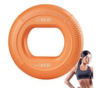 Hand Grip Strength Trainer Silicone Ring - Grip Strength Training & Hand Muscle Strengthening - Adjustable Grip Trainer for Fingers, Hands, Forearms - Training Device for Athletes, Musicians, Climbers