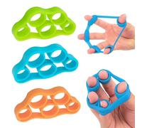 Hand Grip Strengthener（3 Pack）, Forearm Exerciser Hand Strengthener Finger Extensor Bands for Muscle Training Sports, Stress Relief, Increase Strength, Rock Climbing and Injury Recovery