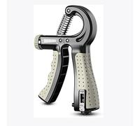 Hand Grip Strengthener, Adjustable Grip Strength Trainer with Counting for Wrist Finger Exercises Black Grey