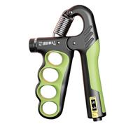 Hand Grip Strengthener - Adjustable Grip Strength Training Tool - Ergonomic Handle with Smart Counter for Muscle Development Traveling Study Home Room