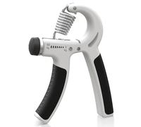 PORTENTUM 5-60 kg Grip Strengthener Exerciser - Adjustable Forearm Strengthener Strengthener with Stainless Steel Spring for Strong Wrists, Fingers, Forearm, Hands, WHITE