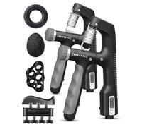 Hand Grip Strengthener Kit with Counter, 2PCS Adjustable 10-100kg Forearm Trainer with 5 Levels Finger Exerciser, Resistance Hand Gripper Set for Muscle Building and Rehabilitation Training