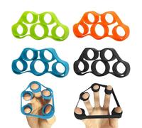 Hand Grip Strengthener Set, 4 Pack Forearm Exerciser Hand Strengthener Finger Extensor Bands for Muscle Training Sports, Stress Relief, Increase Strength, Rock Climbing and Injury Recovery