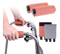 Hand Grips for Walkers, Walker Handle Cushions, Wheelchair Handle Covers, Non-slip Comfortable Cushion Padding for Folding Wheelchair Rollator Handle(Orange-2Pack)