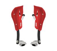 Hand Guards for Motorcycle Handlebars Variable Diameter Windshield Strips (Red)