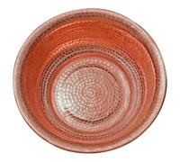 Hand-Hammered Copper Basin, 7L Large Capacity Foot Tub, Portable Foot Bath Basin, Pedicure Bowl, Metal Soaking Tub with Curled Rim Metal Fire Pit for Wedding Face Washing Bath A 13IN