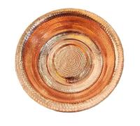 Hand-Hammered Copper Basin, Portable Pedicure Copper Bowls, 8L Capacity, Diameter 41cm, The Edge Of The Basin Adopts a Curling Design for Wedding Celebration, Face Washing, Foot Bath and Soaking Feet