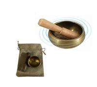 Hand-Hammered Mini Tibetan Singing Bowl Set for Meditation & Yoga - Small Himalayan Sound Bowl for Chakra Balancing, Mindfulness, Energy Healing - Perfect Healing Gift from Nepal