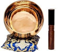 Hand-Hammered Tibetan Singing Bowl - Deep Tone Pure Bronze Meditation Sound Bowl Made in Nepal for Yoga, Chakra Healing & Mindfulness (6.5inch)
