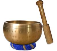 Hand-Hammered Tibetan Singing Bowl - Deep Tone Pure Bronze Meditation Sound Bowl Made in Nepal for Yoga, Chakra Healing & Mindfulness (3.5inch)