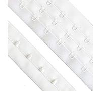 HAND® HE04 1 Metre Bra Continuous Hook and Eye Triple Plush Backed/Fleeced Nylon White Tape