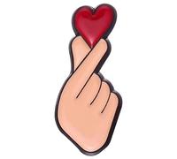 Hand Heart Gesture Enamel Brooch Love Sign Language Pin Couple Badge For Backpack Clothes Graduation Gift For Her