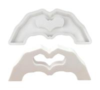Hand Heart Gesture Resins Molds - Epoxy Resin Jewellery Craft Mold | Soft Silicone Heart Hands Mold for Soap Making, Candle Casting, Ornament Creation