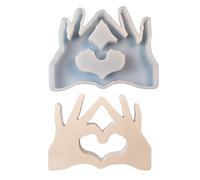 Hand Heart Gestured Silicones Molds for Tealight Holder, Hand Heart Gesture Tealight Holder Molds for Art Craft Project Great for Weddings