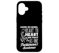 Hand Heart We Fight As One Parkinson’s Awareness Case for iPhone 16