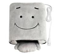 Hand Heated Winter Mouse Pad,with Smile Face,Hand Warmers for Mice,Works with All PC Mice(Grey)