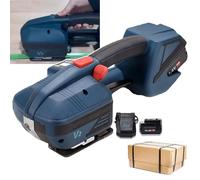 Hand Held Automatic Strapping Machine, 4000mAh Battery Power, Digital Display Device, Speed: 100-200mm/s, For Width: 11-16mm / Thickness: 0.4-1.2mm, PET/PP Plastic Steel Strap,1 Battery