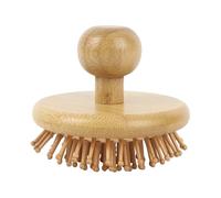 Hand-held Bamboo Massage Comb Round Wooden Scalp Massager Wooden Hair Brush Portable Bamboo Comb Head Massager