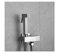 Hand Held Bidet Sprayer Douche Toilet Kit Bidet Faucet Rose Gold Square Shattaf Shower Head Copper Valve Set Jet Bidet Faucet(A)