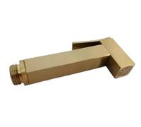 Hand Held Bidet Sprayer Faucet Brass Toilet Square Brushed Gold Douche Kit Copper Valve Jet Set(Only Sprayer)