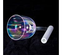 Hand-held Colourful Clear Crystal Singing Bowl With Heavy Duty Carrying Case, Professional Sound Healing Instrument for Yoga Meditation Zen (Color : 7Inch G#3)