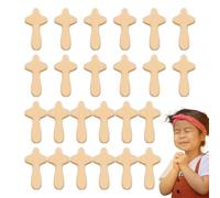 Hand Held Cross - Wood | Clinging Cross - Petite De Main En Bois | Cruz De Madera Para La Mano | Piccola Croce Da Mano | 2026 Pro | Prayer | Meditation | Comfort | Bulk | Brown