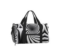 Hand-held crossbody sports luggage bag with shoe compartment for hiking | Spiral Optical Illusion Gif Printed Handbag/Crossbody Sports Luggage With Shoe Compartment For Hiking And Trekking