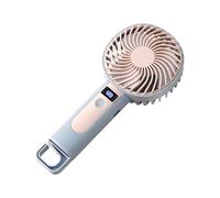 Hand Held Fan, Portable Handheld USB Rechargeable Fans with Display, Personal Small Desk Fan, Powerful Lightweight Mini Desktop Fans for Home, Travel, Beach, Indoor, Outdoor, Office