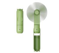 Hand Held Fan, Portable USB Rechargeable Mini Handheld Cooling Device, Folding Design, Battery Driven With Mobile Power Supply for Home Travel Outdoor (Green)