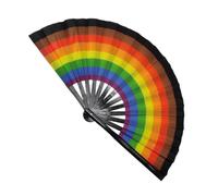 Hand Held Foldable Fan - 13 Inch Span, Sturdy Frame Structure, Quick Wrist Flick Deployment, Decorative Tassel Attachment Point | Suitable For Home Wall Display Theatrical Event cores Cultural