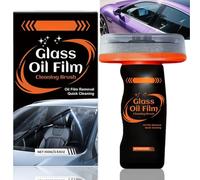 Hand-Held Glass Emulsion Cleaner,Automotive Oil Film Remover for Windows, Mirrors and Glass Surfaces,Car Oil Film Cleaning Brush,Glass Cleaning Board,Portable Glasses Guard,Easy To Use,100g