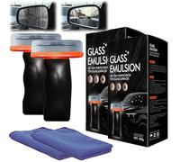 Hand-Held Glass Emulsion Cleaner - Oil Film Remover for Car, Windows, Mirrors, and Glass Surfaces, Car Window Cleaner - Portable, Easy-to-Use 100g (2, black 2)