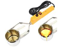 Hand-held Lead Melting Pot,Electric Metal Melting Furnace Kit 300W,Temperature Range 150-450℃ for Soldering,Fishing Weight Molds and DIY Crafts 150W