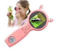 Hand Held Microscope,Portable Digital Magnifier 50X | Two Lens Multi-Functional Magnifying Glass, Supports Photo And Video Taking - for STEM Education, Children Discovery, Kids Science