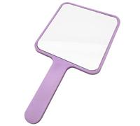 Hand Held Mirror Square Large Makeup Mirror Salon Barbers Hairdressers Tool Purple, shaving mirror