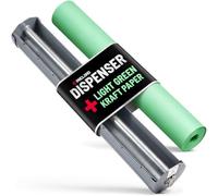 Hand-Held Paper Roll Dispenser with 18" x 100' Light Green Kraft Paper