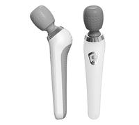 Hand Held Personal Deep Tissue Vibrating Massager for Full Body, Adjustable Speed, Quiet Wireless Electric Deep Tissue 3D Massage for Shoulder, Leg, Body Muscle Pain Relief, Home, Office, Car (White)