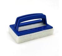 Hand Held Pool Scrub Brush with 2 Heavy Duty Scrubbing Sponge Pads for Cleaning Pool Tiles, Grout, Bathrooms, Kitchens and Vinyl Liners
