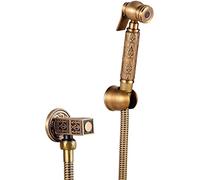 Hand-Held Portable Bidet, Bidet Sprayer for Toilet Handheld Wall Mounted Antique Brass with 1.5m Hose 3 Pcs(Type B)